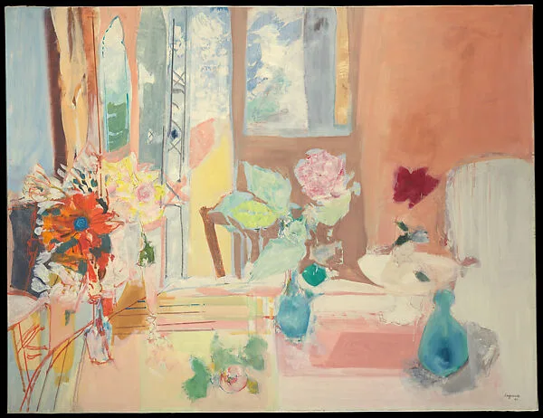 Floral Still Life (Nature morte à la Rose) — Raymond Legueult