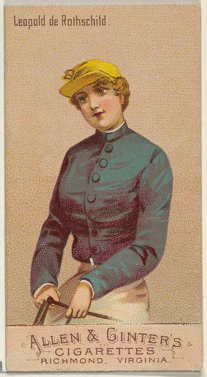 Leopold de Rothschild, from the Racing Colors of the World series (N22b) for Allen & Ginter Cigarettes — Allen & Ginter