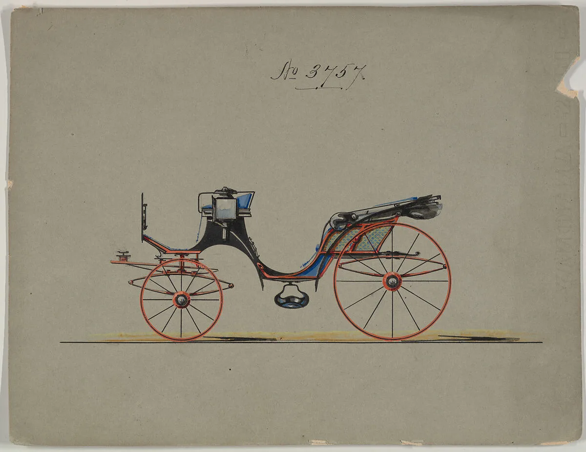 Design for Cabriolet or Victoria, no. 3757 — Brewster & Co.