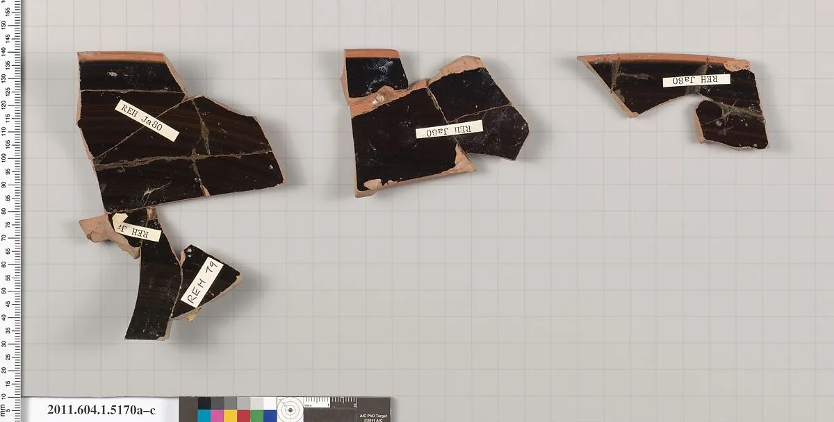 Terracotta rim fragments of a kylix (drinking cup) — Unknown