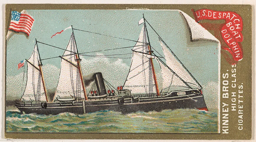 U.S. Despatch Boat Dolphin, from the Naval Vessels of the World series (N226) issued by Kinney Bros. — Kinney Brothers Tobacco Company
