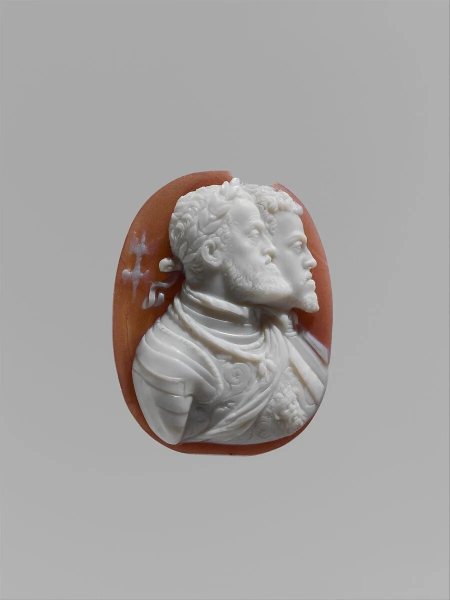 Emperor Charles V (1500–1558) and his Son Philip II of Spain (1527–1598) — Leone Leoni