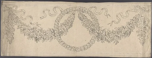 Design for a Frieze with Wreath and Festoons