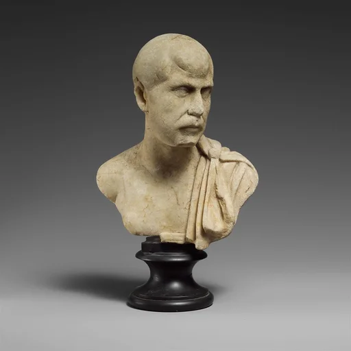 Marble bust of a man