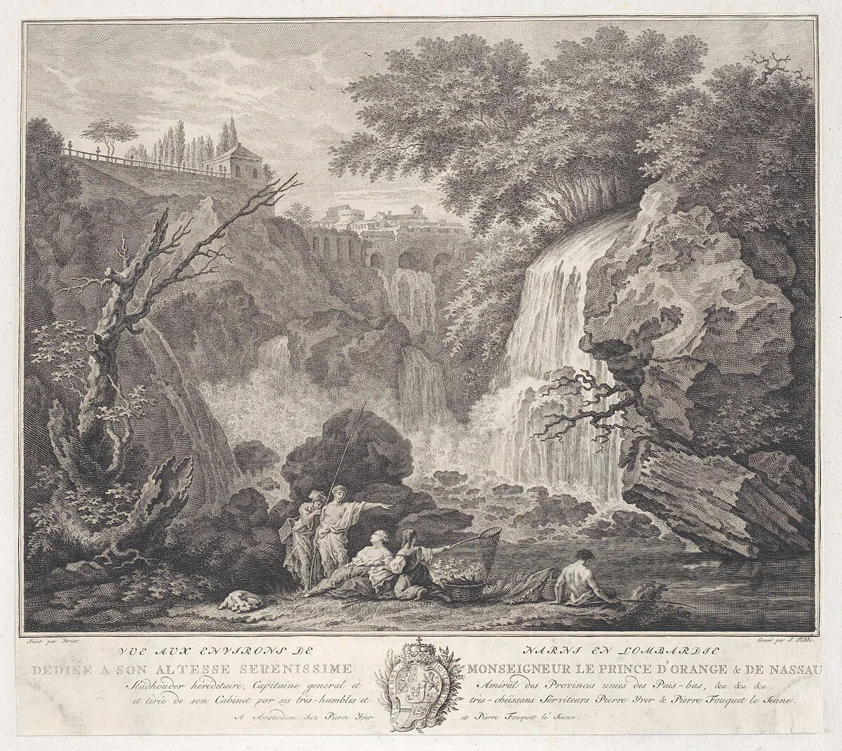 View of the Surroundings of Narni in Lombardy — Joseph Vernet|Simon Fokke