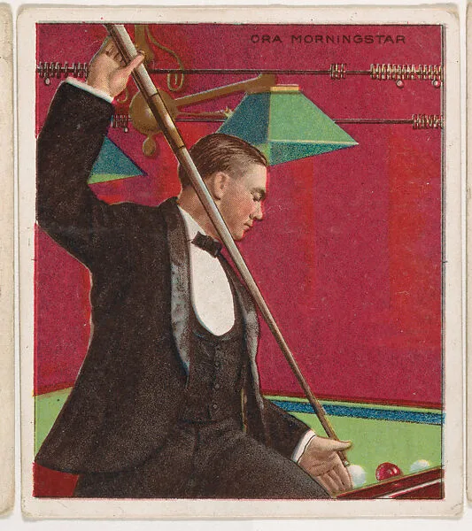 Orlando C. Morningstar, BIlliards, from Mecca & Hassan Champion Athlete and Prize Fighter collection, 1910 — Mecca Cigarettes