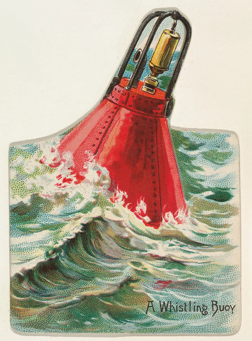 A Whistling Buoy, from the Lighthouses series (N119) issued by Duke Sons & Co. to promote Honest Long Cut Tobacco — The Giles Company|W. Duke, Sons & Co.
