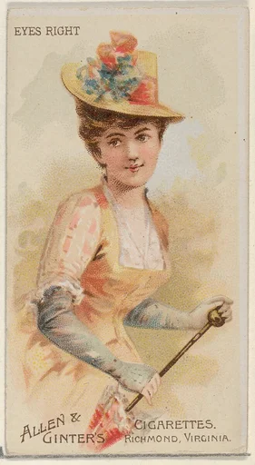 Eyes Right, from the Parasol Drills series (N18) for Allen & Ginter Cigarettes Brands