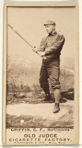 Griffin, Center Field, Baltimore Orioles, from the Old Judge series (N172) for Old Judge Cigarettes