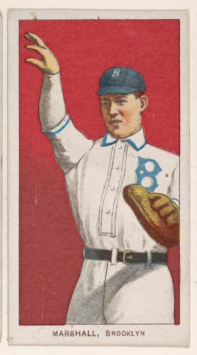 Marshall, Brooklyn, National League, from the White Border series (T206) for the American Tobacco Company