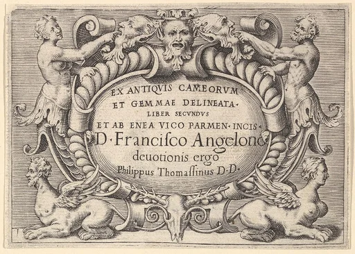 Frontispiece to "Ex Antiquis Cameorum et Gemmae Delineata/ Liber Secundus/et ab Enea Vico Parmen Incis"