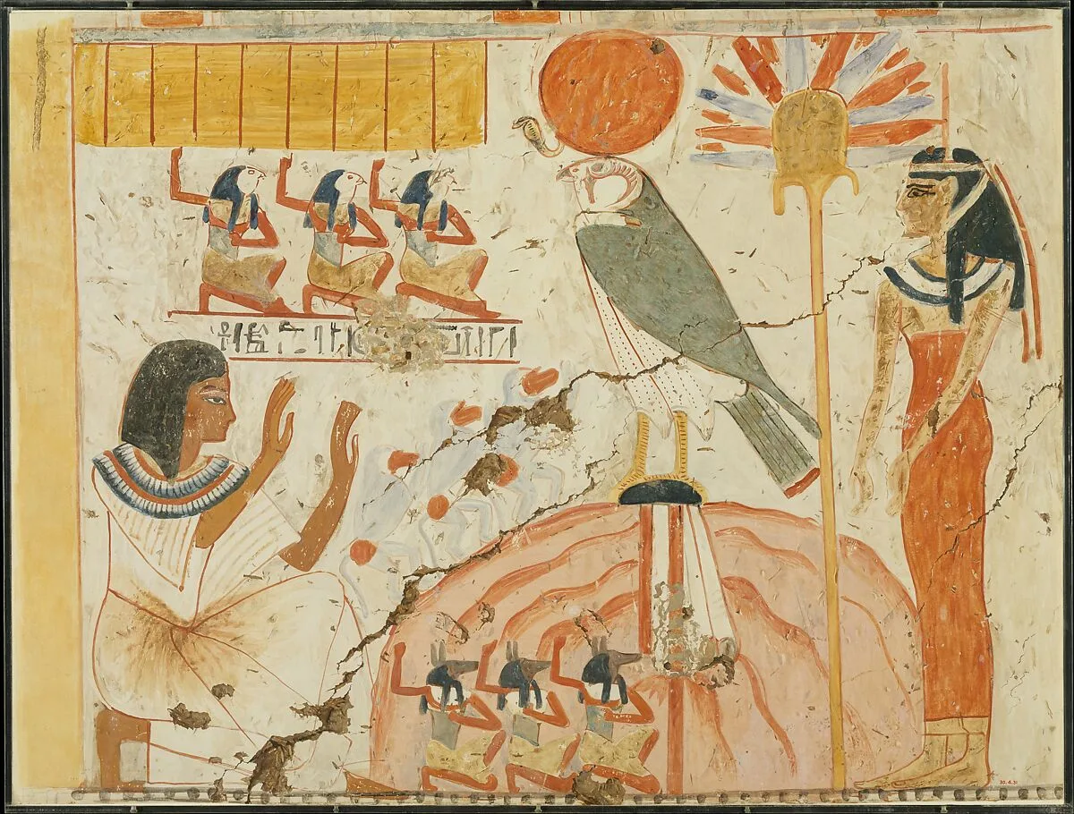 Userhat Adoring Deities of the West, Tomb of Userhat — Norman de Garis Davies