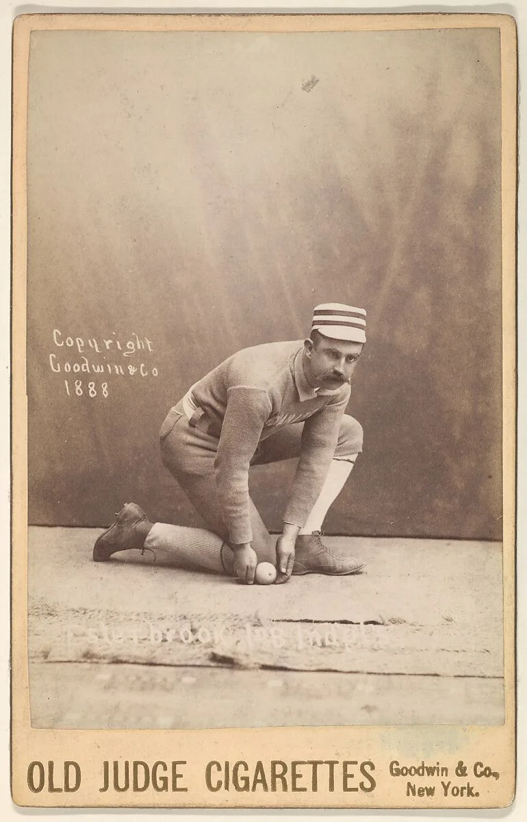 Thomas John "Dude" Esterbrook, 1st Base, Indianapolis, from the series Old Judge Cigarettes — Goodwin & Company
