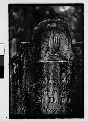 [Five 35mm Film Frames: Gravestones, Georgia]