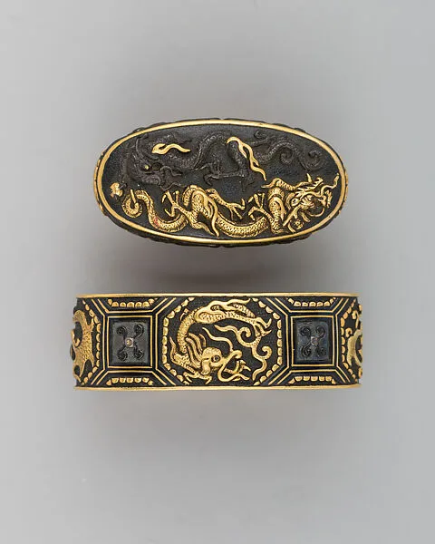 Sword-Hilt Collar and Pommel (Fuchigashira) — Unknown