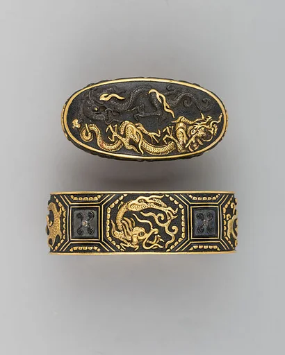 Sword-Hilt Collar and Pommel (Fuchigashira)