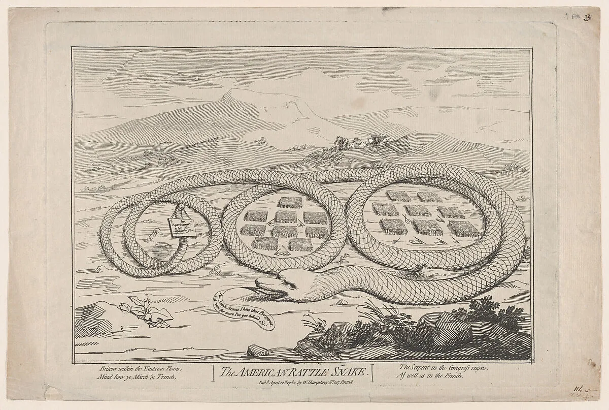 The American Rattle Snake — William Richardson|James Gillray