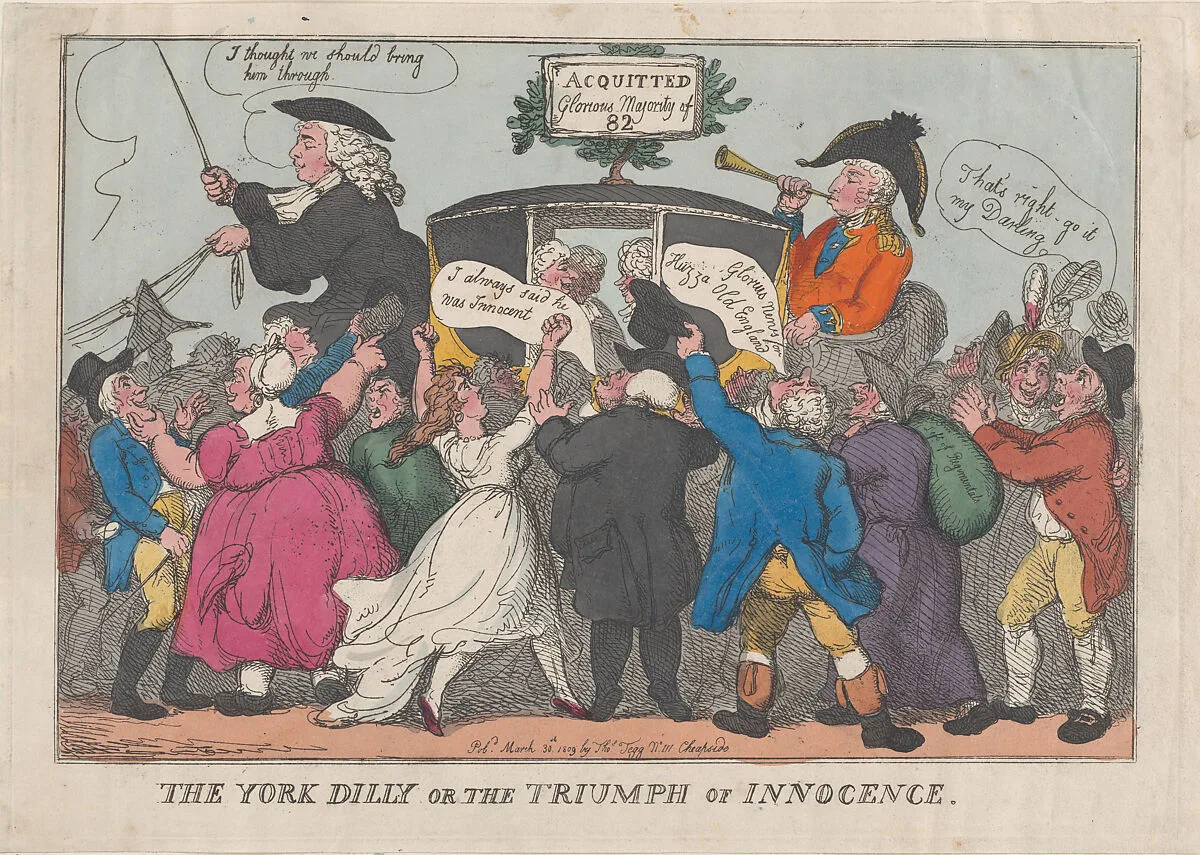 The York Dilly or The Triumph of Innocence — Thomas Tegg|Thomas Rowlandson