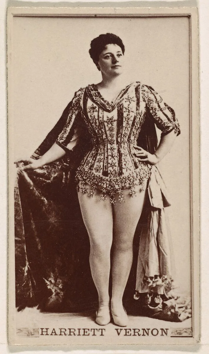 Harriett Vernon, from the Actresses series (N245) issued by Kinney Brothers to promote Sweet Caporal Cigarettes — Kinney Brothers Tobacco Company