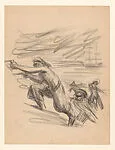 Preparatory sketch for paintings depicting the history of the Crown of the Andes — Gordon E. Paxson