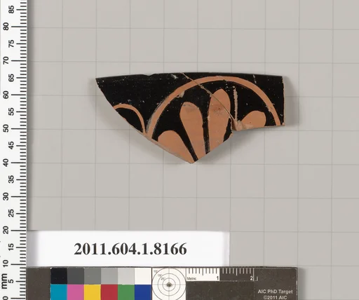 Terracotta rim fragment of a kylix (drinking cup)