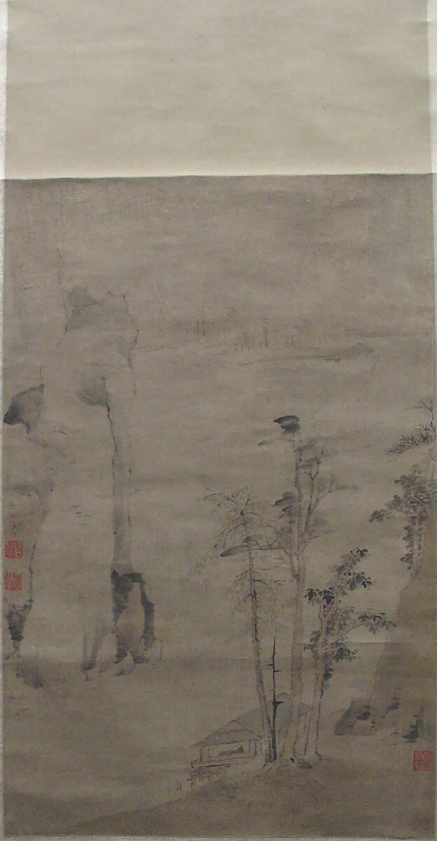 清 佚名 舊傳陸治 秋林圖 軸|An Autumnal Grove — Unidentified artist|Lu Zhi