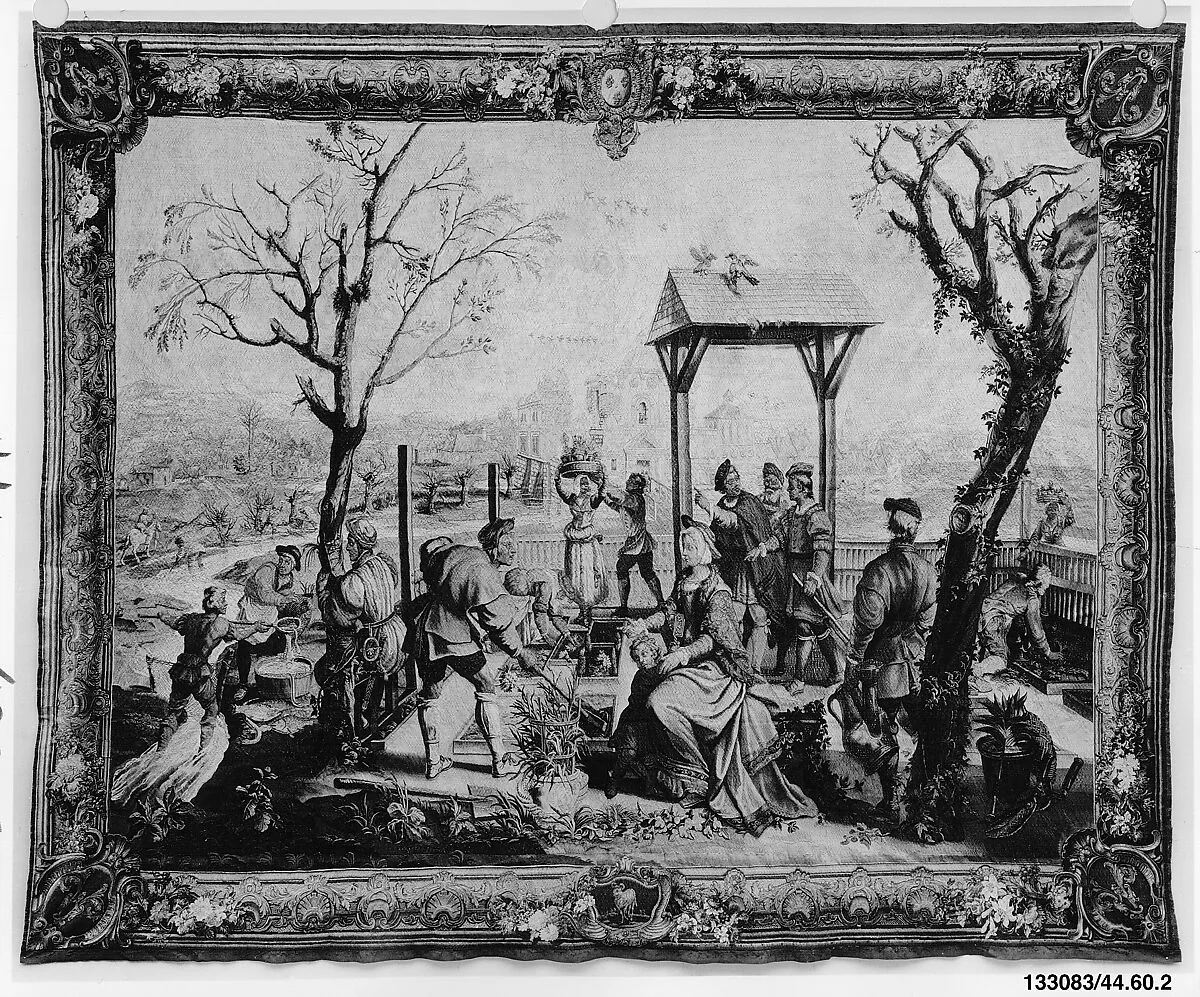 March from a set of The Months of Lucas — Manufacture Nationale des Gobelins|Michel Audran|Comte de Toulouse|Master of the Months of Lucas|Joseph Yvart|Charles Chastelain|Louis de Boulogne the Younger|Pierre Josse Perrot