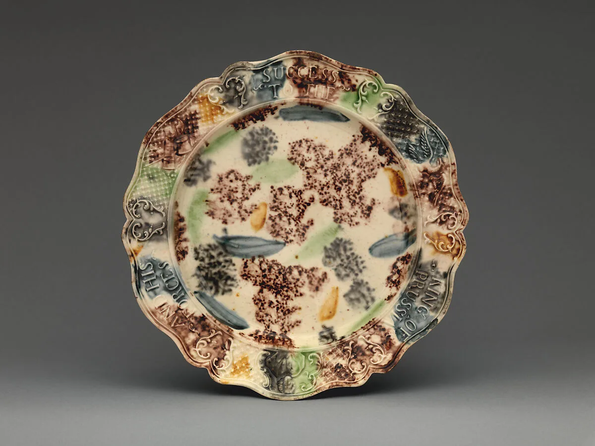 Dish with King of Prussia inscription — Unknown