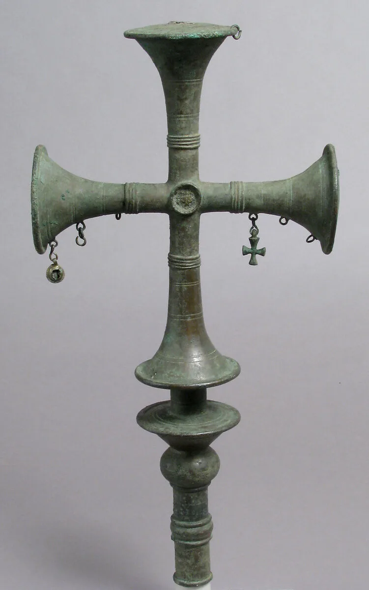 Processional Cross with Hanging Ornaments — Unknown