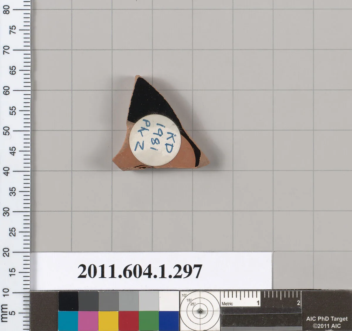 Terracotta fragment of a kylix (drinking cup) — Painter Z