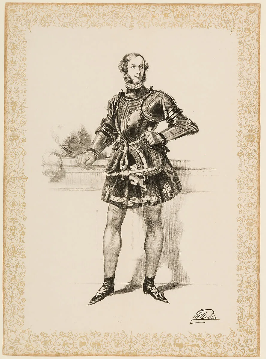 Print of William 2nd Earl of Craven in Costume Worn at Eglinton Tournament 1839 — Unknown