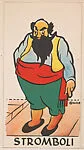 Stromboli, bakery insert card from the Pinocchio Circus Performers series (D64) — Walt Disney Productions