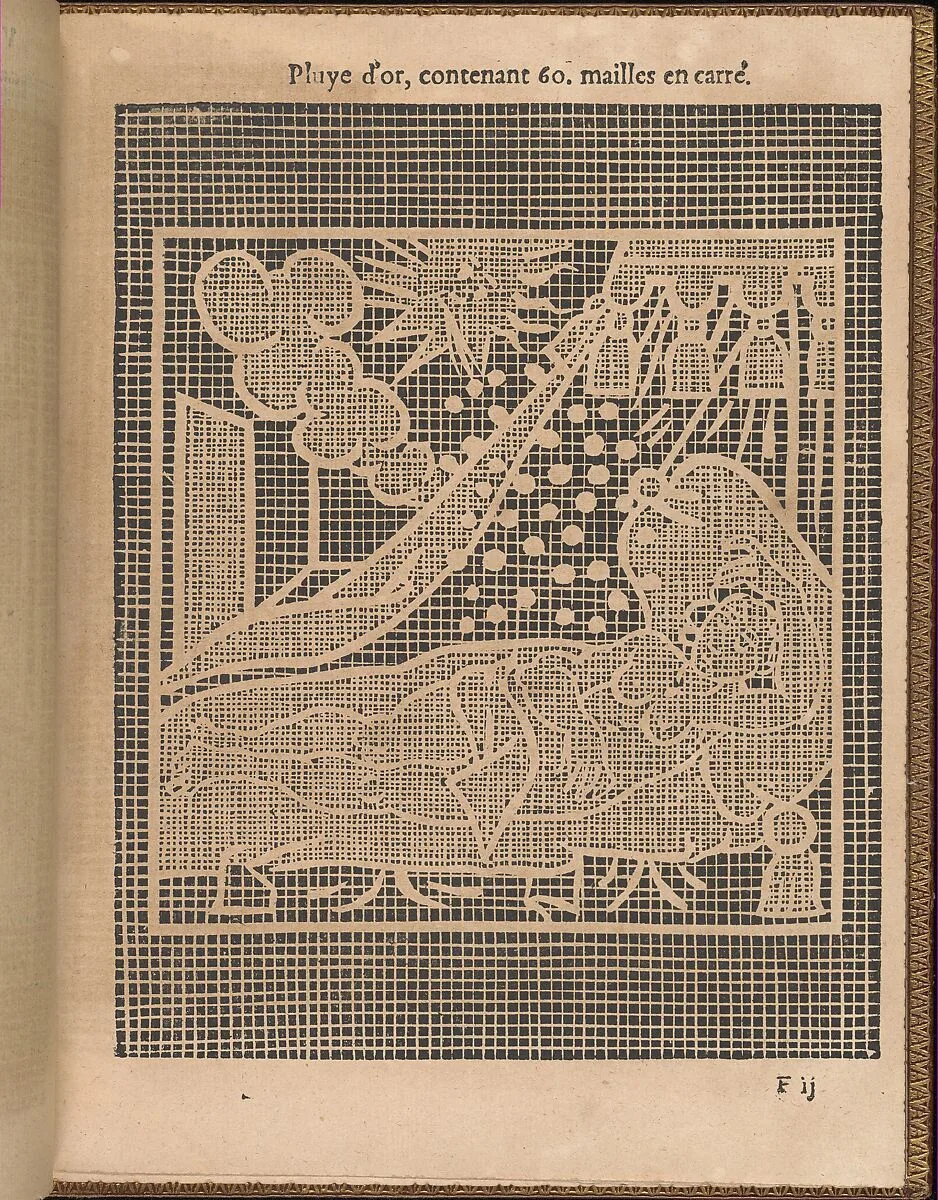 La Pratique de l'Aiguille, page 21 (recto) — Matthias Mignerak|Pierre Firens|Marie de Medici|Jean Le Clerc