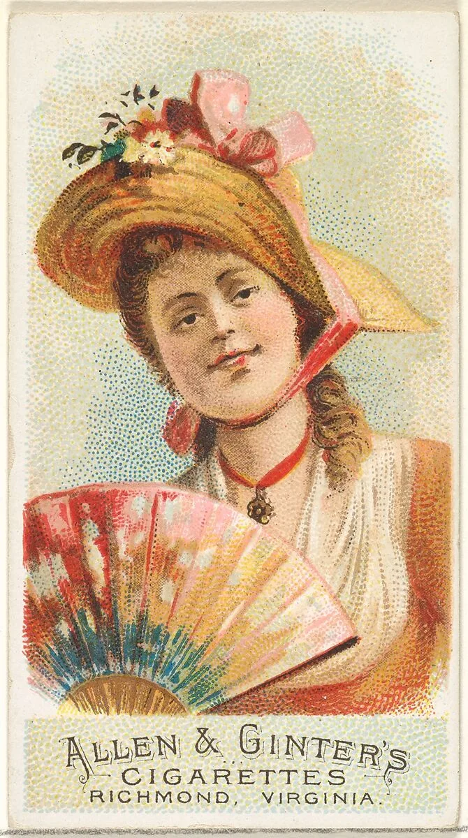 Plate 5, from the Fans of the Period series (N7) for Allen & Ginter Cigarettes Brands — Allen & Ginter|Schumacher & Ettlinger
