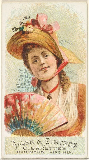 Plate 5, from the Fans of the Period series (N7) for Allen & Ginter Cigarettes Brands