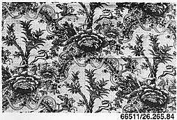 Floral print with hunting scenes — Unknown