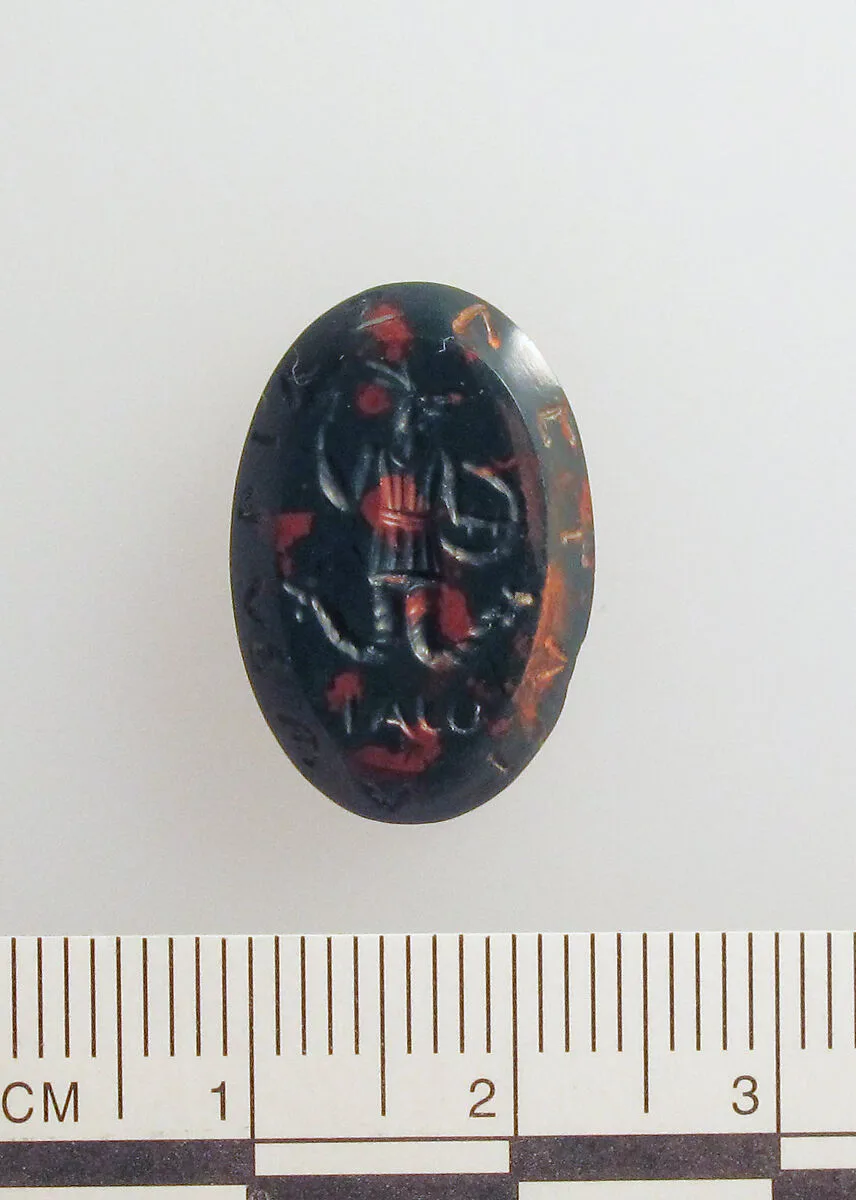 Heliotrope intaglio: Cock-headed anguipes — Unknown