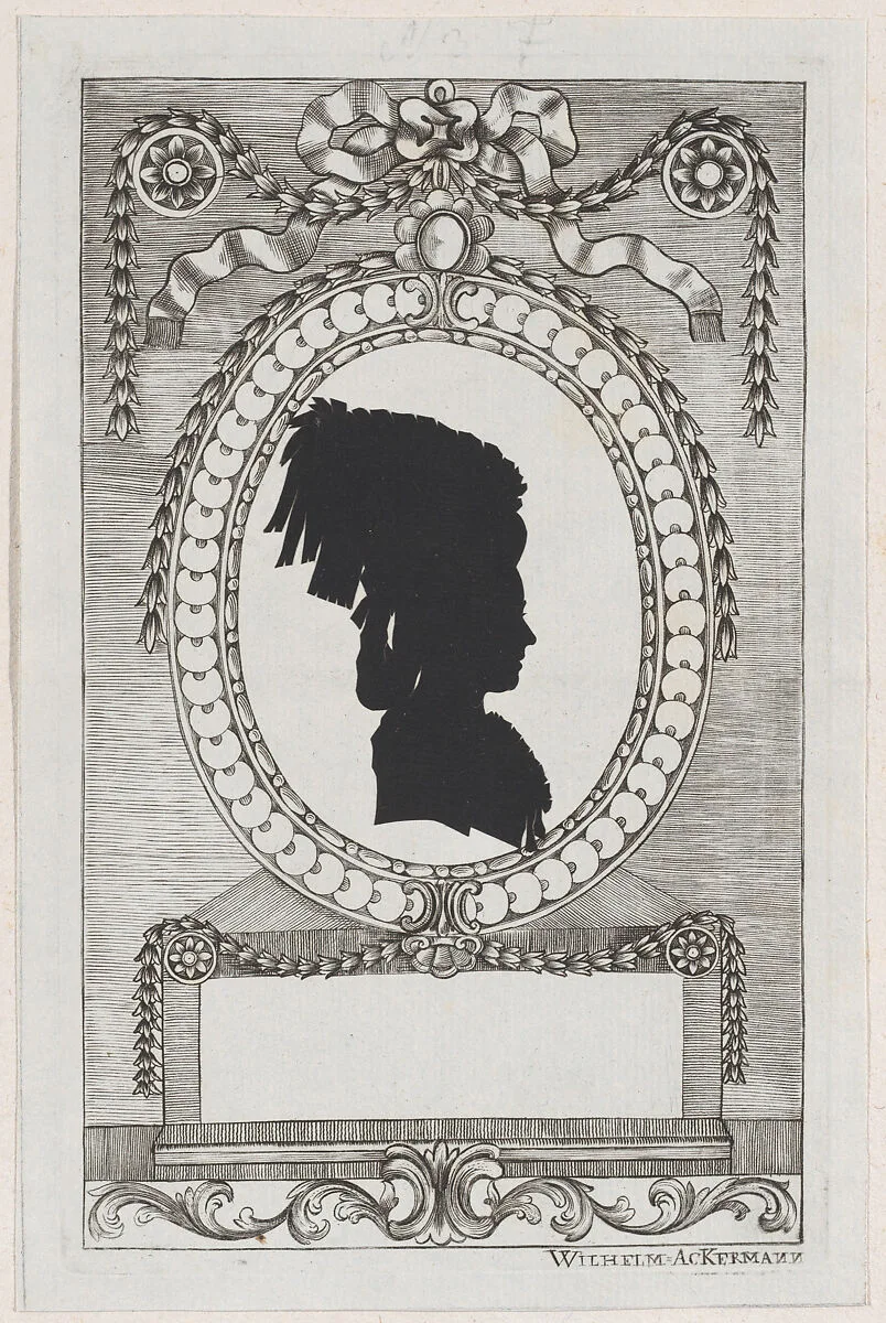 Silhouette of Gräfin Ferrari — Wilhelm Ackermann