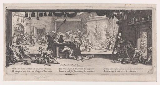 Le Pillage d'une Ferme (The Looting of a Farm), from Les Misères et les Mal-Heures de la Guerre (The Miseries and Misfortunes of War), plate 5