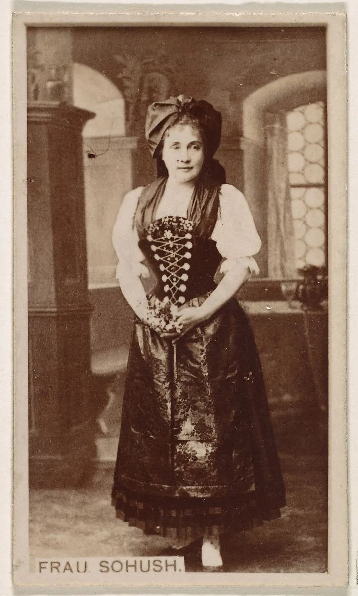 Frau Sohush, from the Actresses series (N245) issued by Kinney Brothers to promote Sweet Caporal Cigarettes — Kinney Brothers Tobacco Company