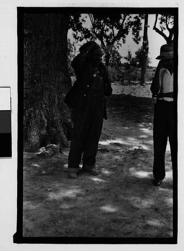 [Two Men Standing Next to Tree, Hale County?, Alabama]