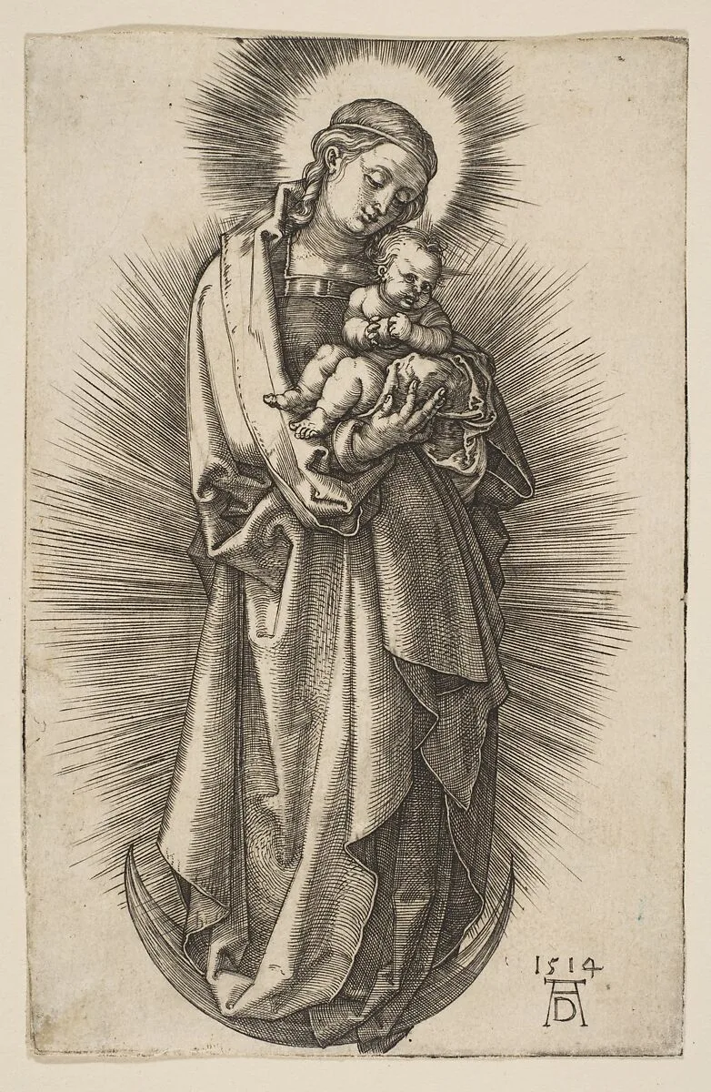 Virgin and Child on the Crescent with a Diadem — Albrecht Dürer