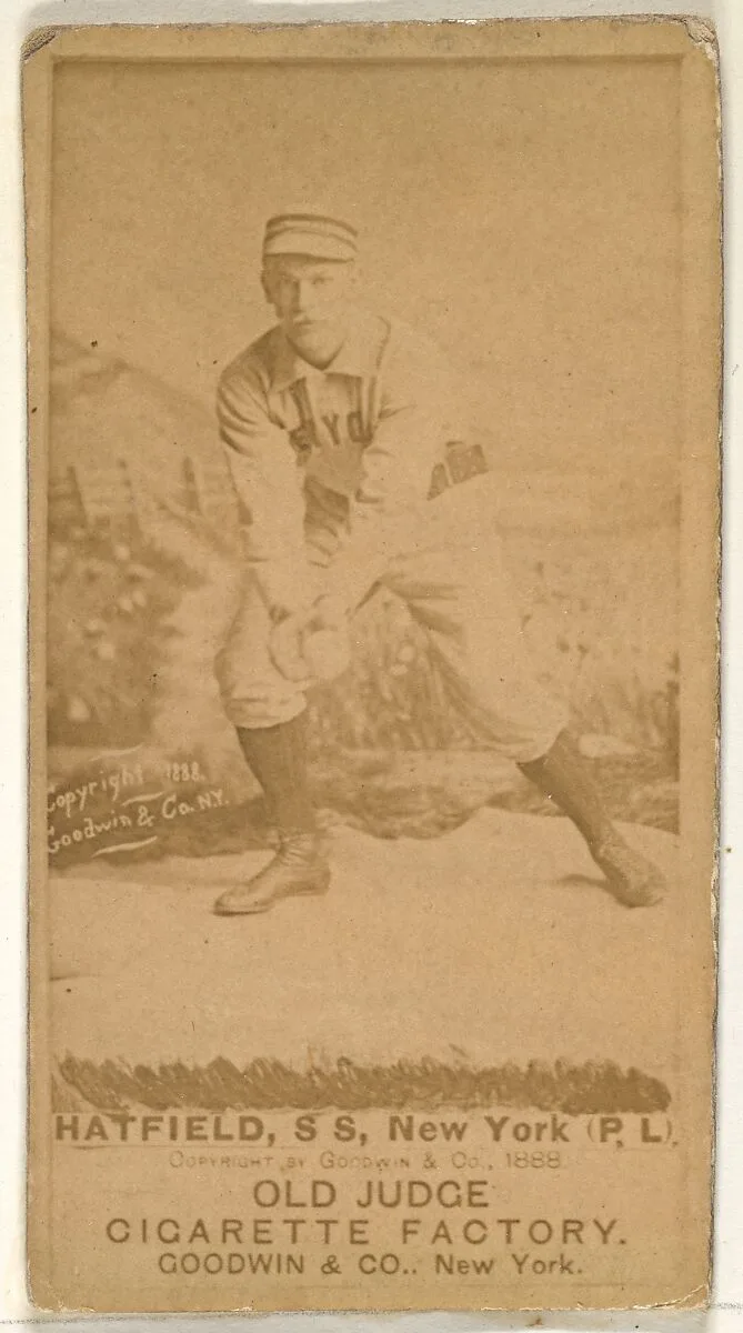 Gil Hatfield, Shortstop, New York, from the Old Judge series (N172) for Old Judge Cigarettes — Goodwin & Company