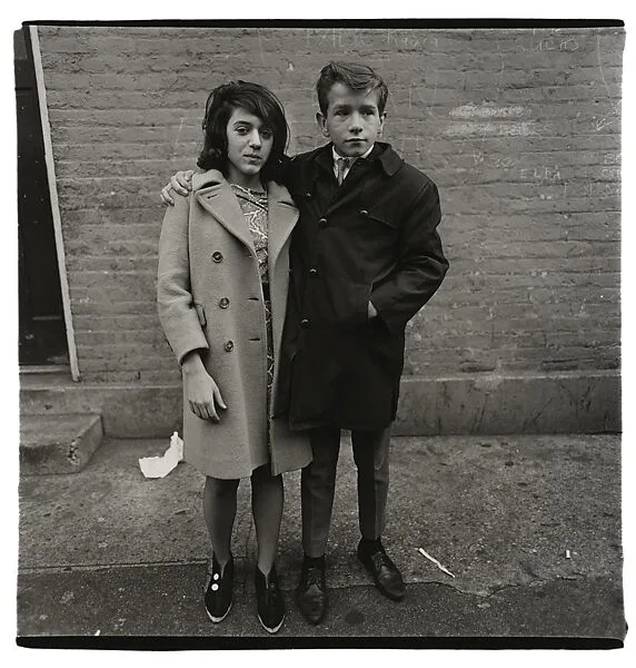 Teenage couple on Hudson Street, N.Y.C. — Diane Arbus