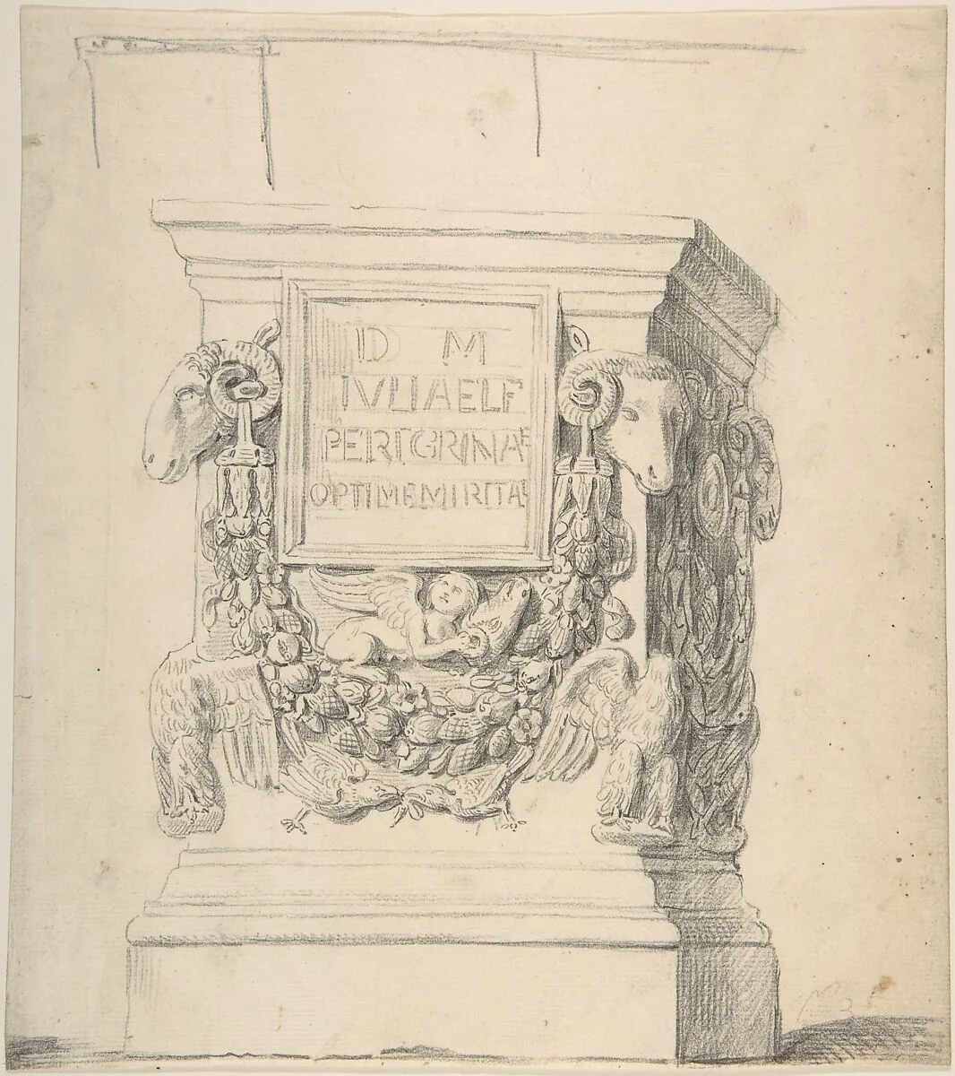 Sketch of a Classical Pedestal — Thomas Hardwick