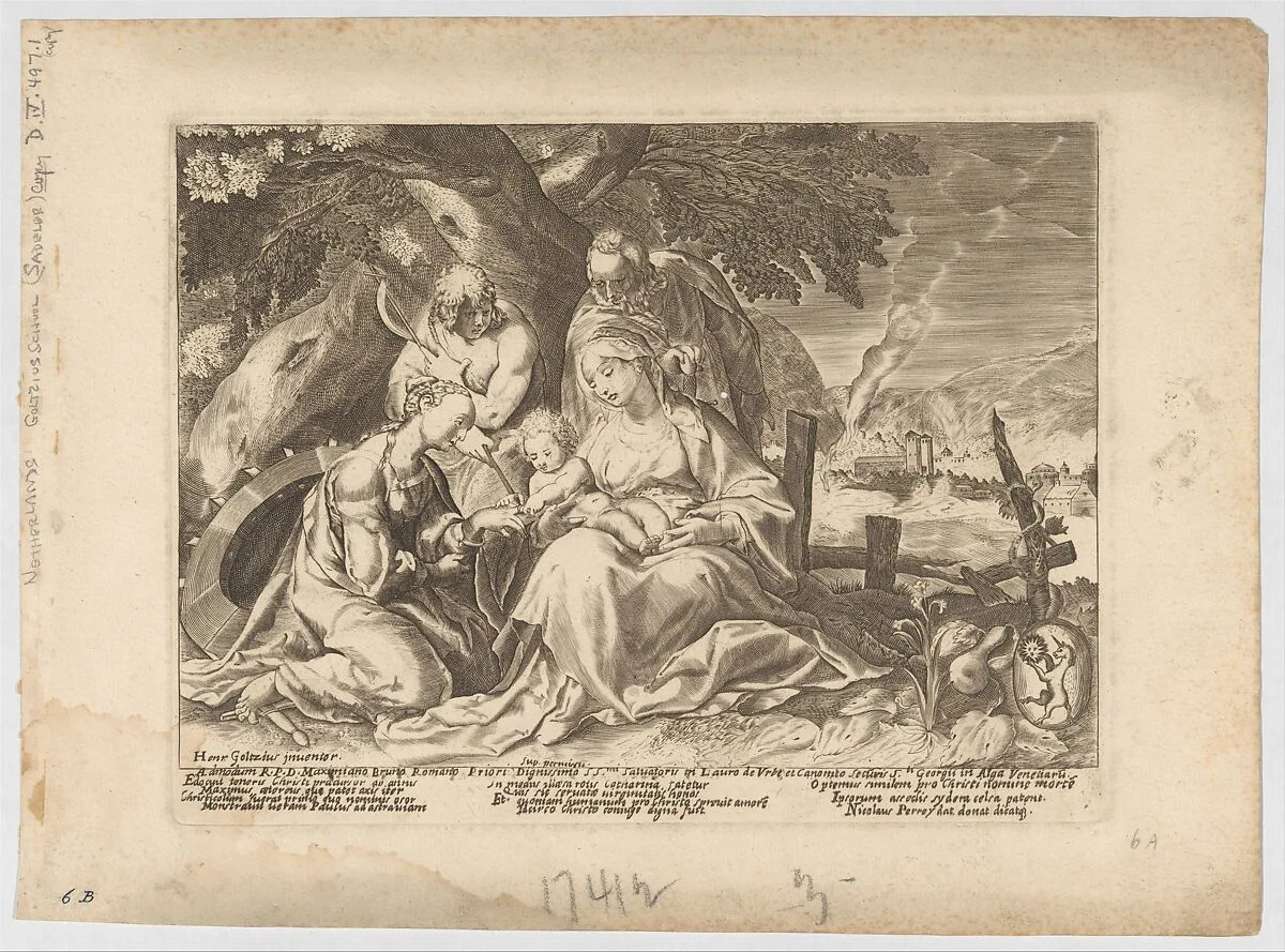 The Betrothal of Saint Catherine — Hendrick Goltzius|Nicolas Perrey