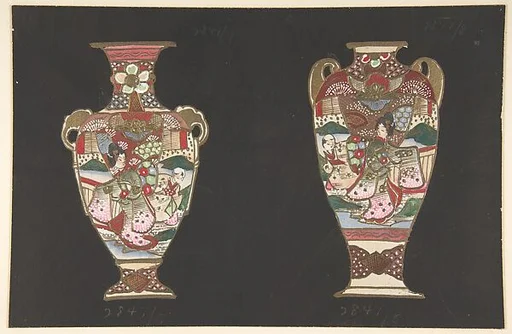 European porcelain designs in Japanese style
