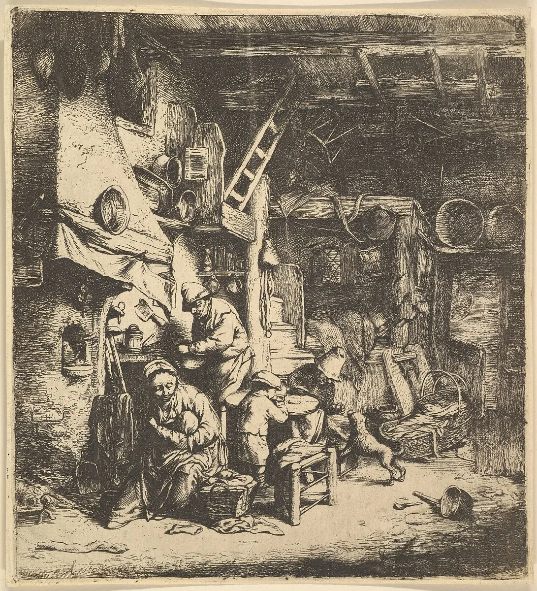 The Family (reverse copy) — Adriaen van Ostade