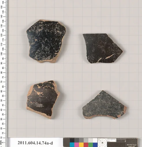 Terracotta fragments of kylikes (drinking cups)