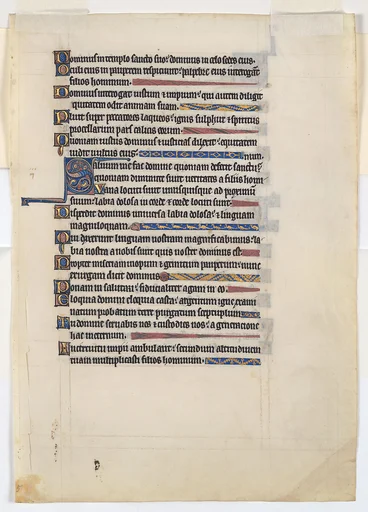 Manuscript Leaf from a Royal Psalter